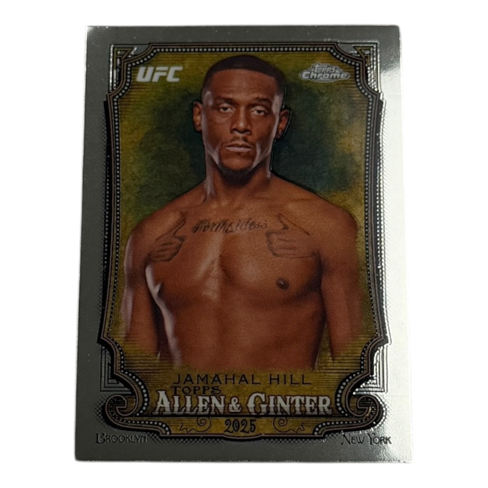 2025 Topps Chrome Allen & Ginter Jamahal Hill UFC Card AAG-21 Silver Refractor